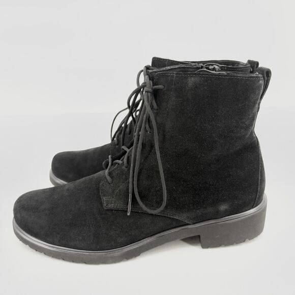 NEW Munro Women's Black Suede Finnley Lace Up Ankle Boots Size 9M - Picture 4 of 8